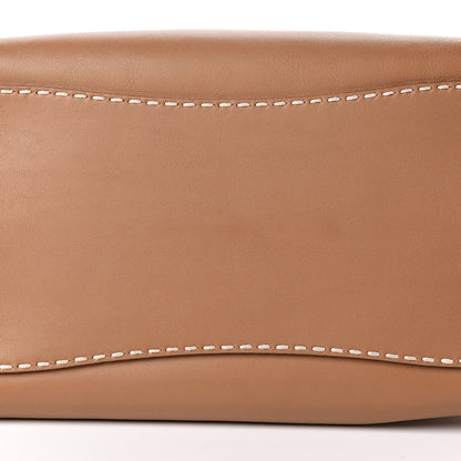 Prada City Calf Small Hand Stitched Galleria Double Zip Tote Caramel 11 of 12