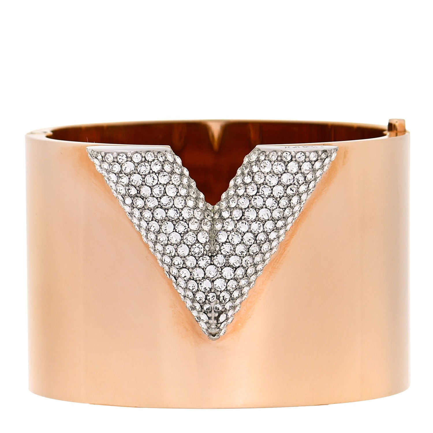 Louis Vuitton Crystal Essential V Cuff Gold 1 of 6