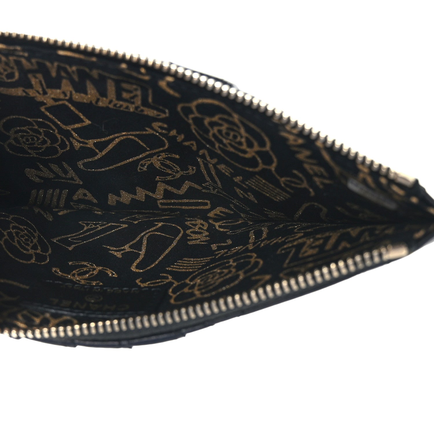 Chanel Lambskin Quilted Egyptian Amulet Classic Flat Wallet Pouch Black 5 of 8