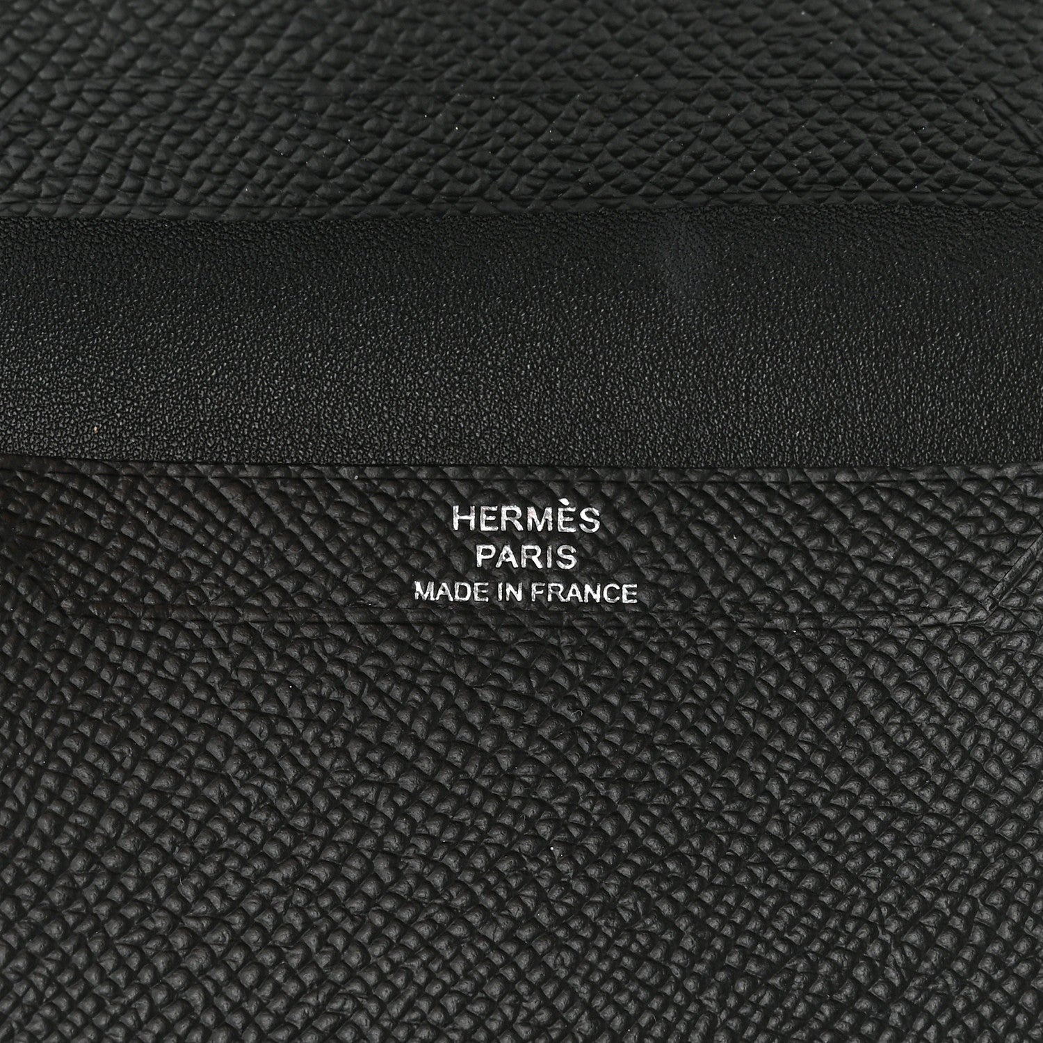 Hermes Epsom Monochrome Bearn Card Holder Wallet Black 6 of 8