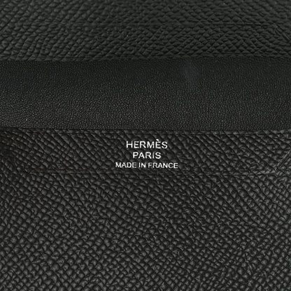 Hermes Epsom Monochrome Bearn Card Holder Wallet Black 6 of 8