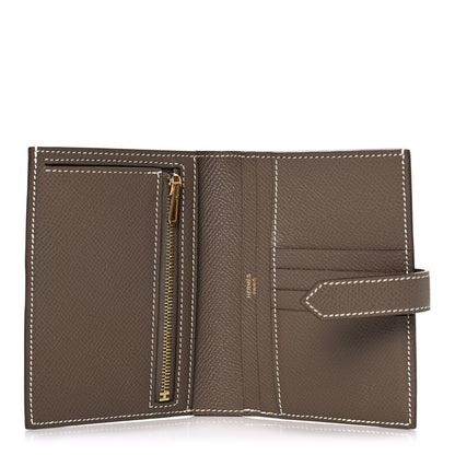 Hermes Epsom Bearn Compact Wallet Etoupe 6 of 12