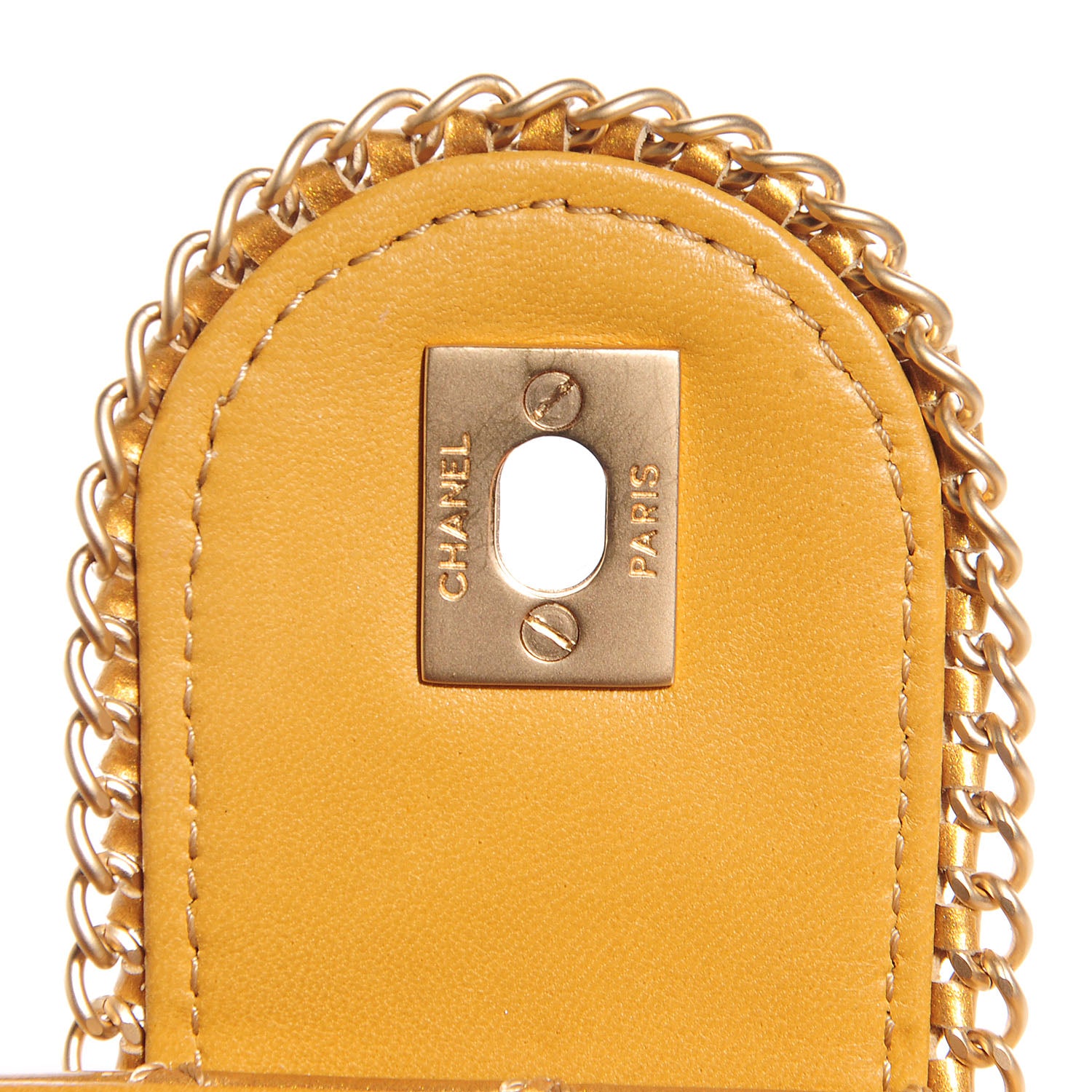 Chanel Patent Medium Madison Flap Gold 6 of 9