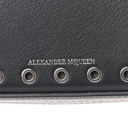 Alexander McQueen Fine Grain Goatskin Perforated Box Shoulder Bag 16 Black 8 of 11