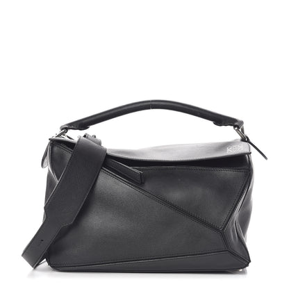 Loewe Calfskin Puzzle Bag Black 1 of 9