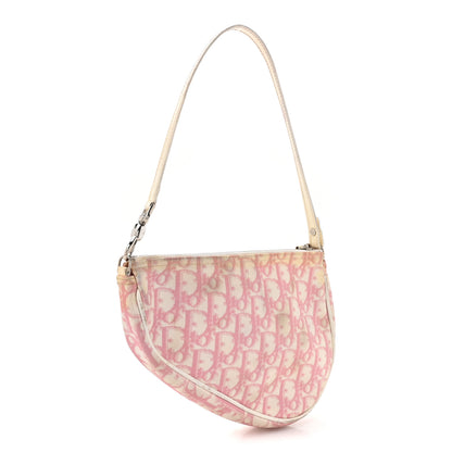 Christian Dior Monogram Mini Saddle Pochette Pink 3 of 14