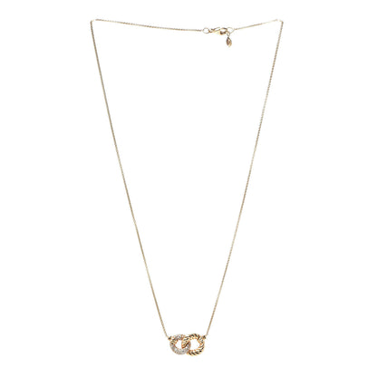 David Yurman 18K Yellow Gold Diamond Pave Extra-Small Belmont Pendant Necklace 3 of 5