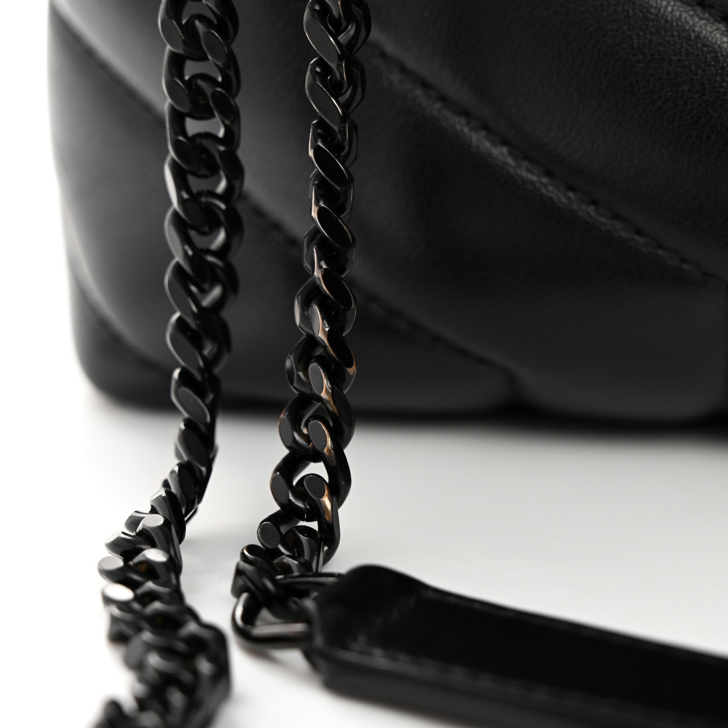 Saint Laurent Calfskin Y Quilted Monogram Monochrome Small Loulou Chain Satchel Black 13 of 13