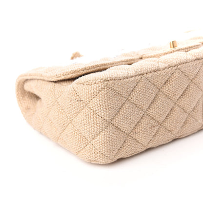 Chanel Tweed Raffia Coco Country Jumbo Flap 7 of 11