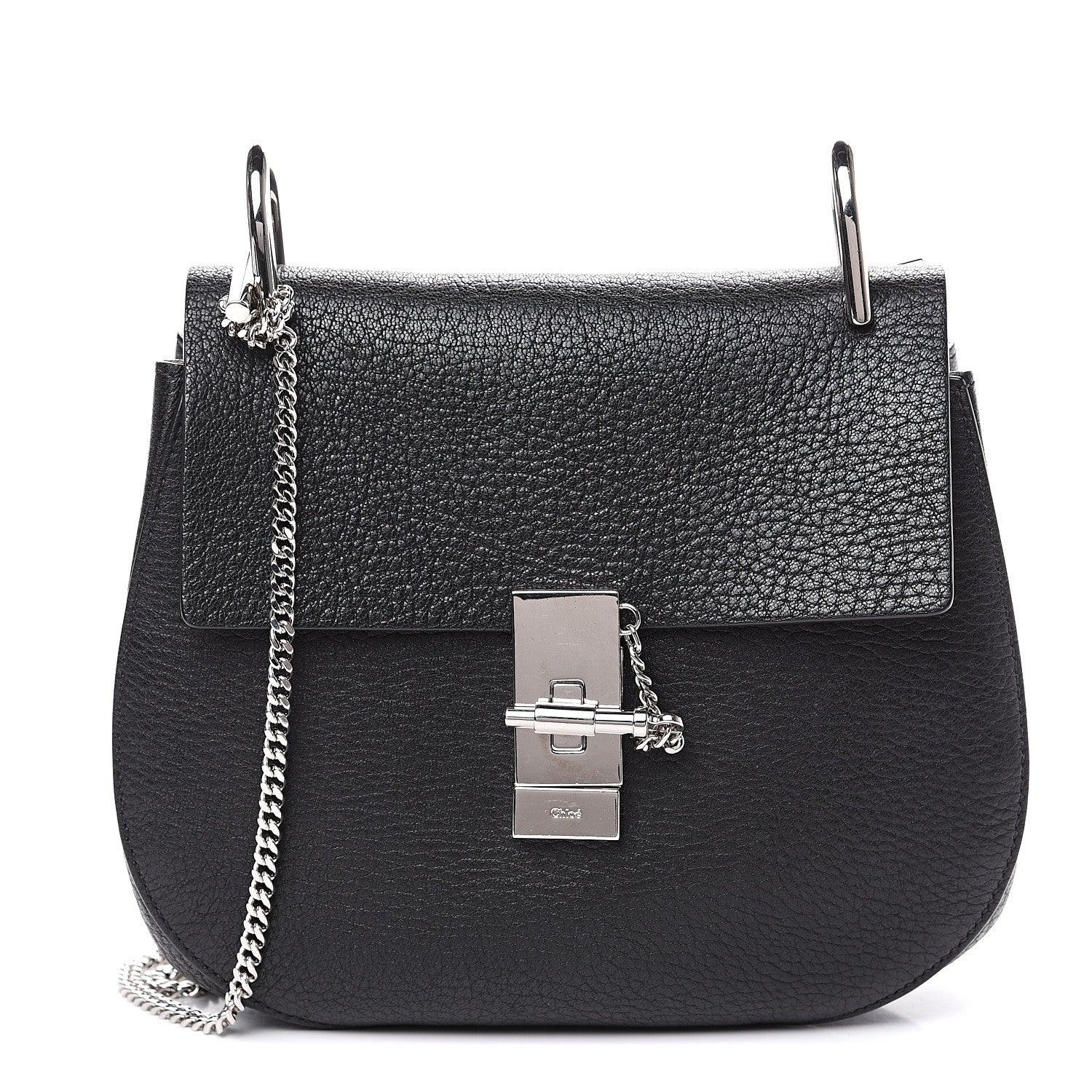 Chloe Grained Lambskin Drew Shoulder Bag Black 1 of 9