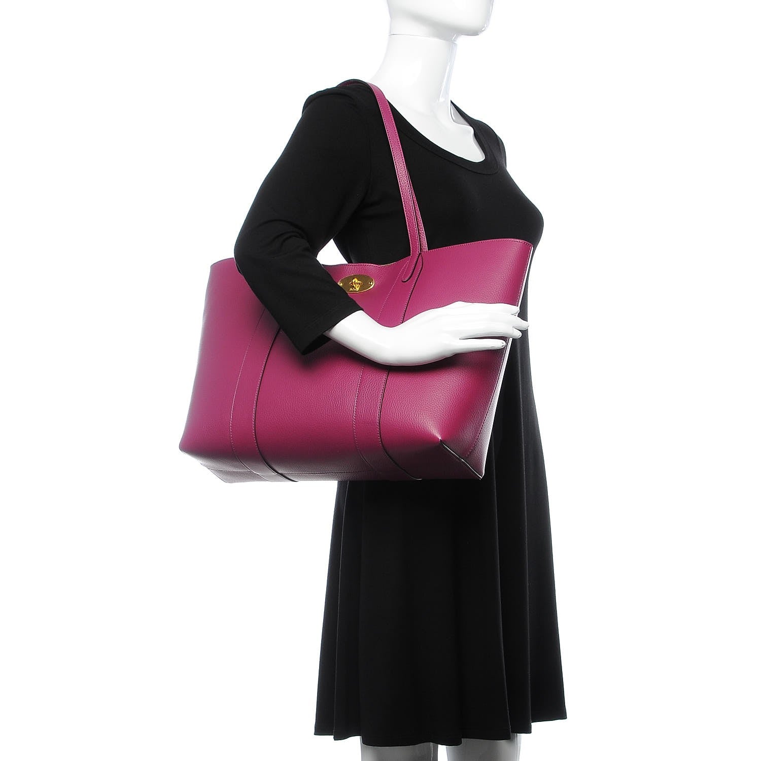 Mulberry Small Classic Grain Bayswater Tote Violet Clay 2 of 7
