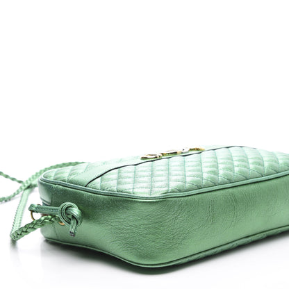 Gucci Laminated Nappa Trapuntata Small Zumi Shoulder Bag Jasmine Green 8 of 10