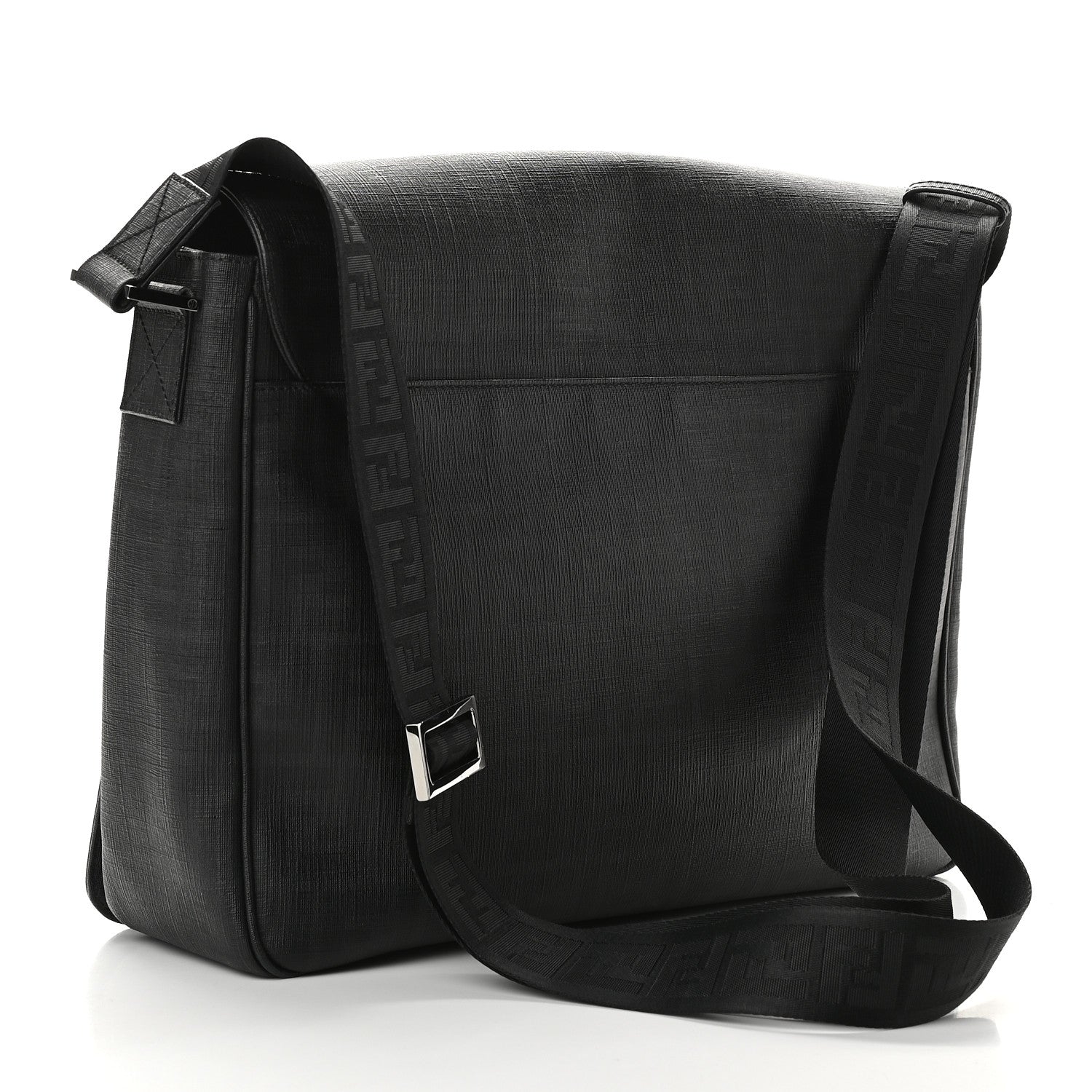 Fendi Zucca Spalmati Messenger Bag Black 2 of 7