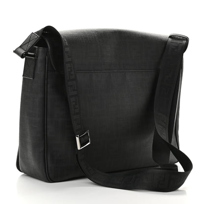 Fendi Zucca Spalmati Messenger Bag Black 2 of 7
