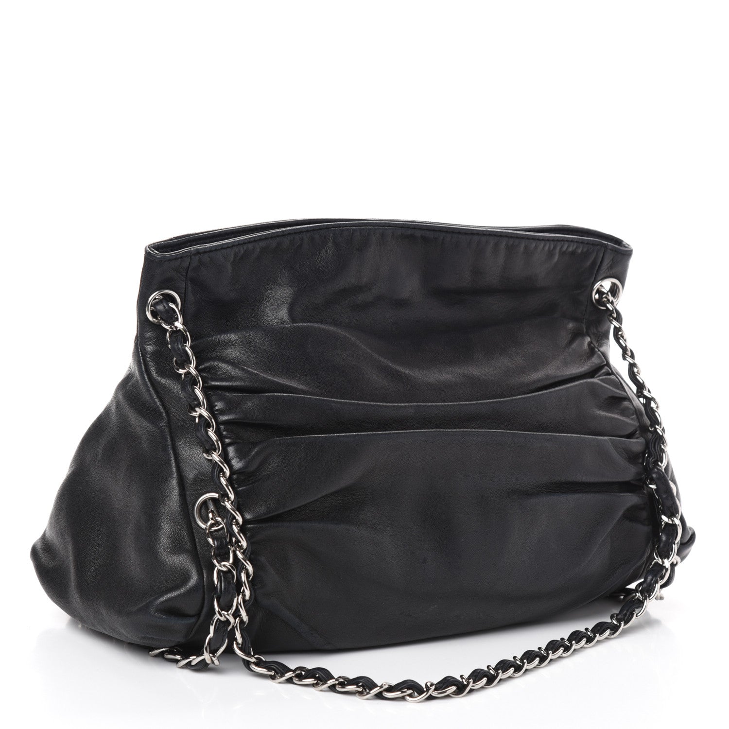 Chanel Lambskin Large Sharpei Shoulder Bag Black 3 of 10