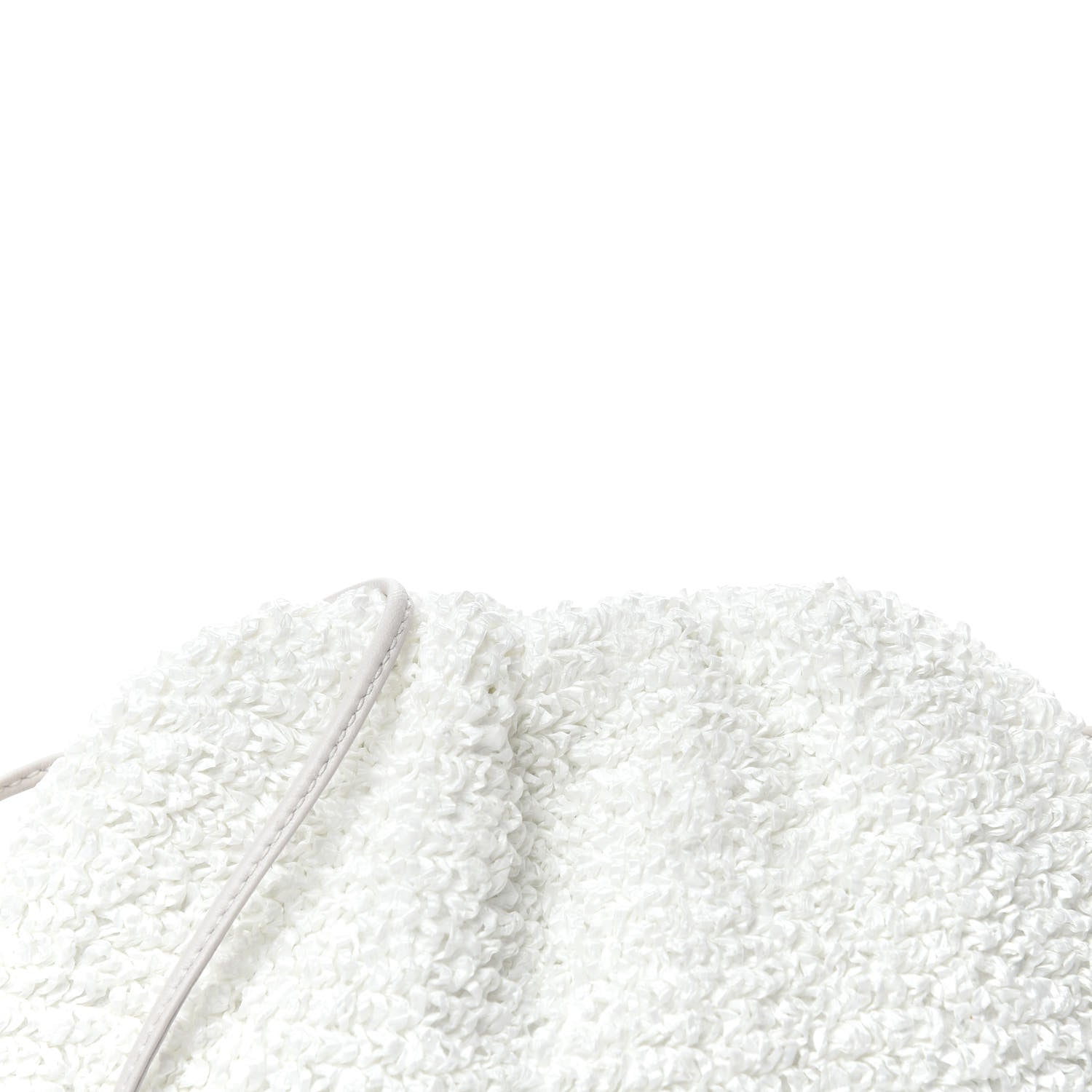 Bottega Veneta Boucle Curly Raffia The Mini Pouch White Chalk 11 of 11