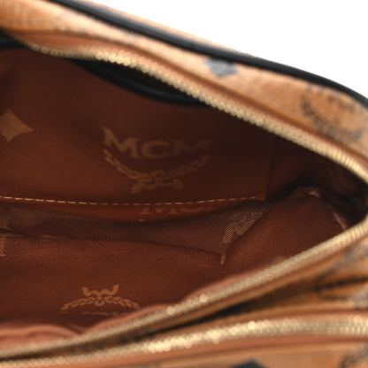 MCM Visetos Mini Camera Crossbody Bag Cognac 5 of 12