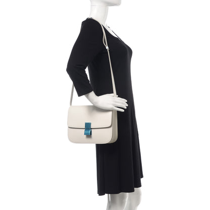 Celine Goatskin Medium Classic Box Flap Bag White 2 of 9