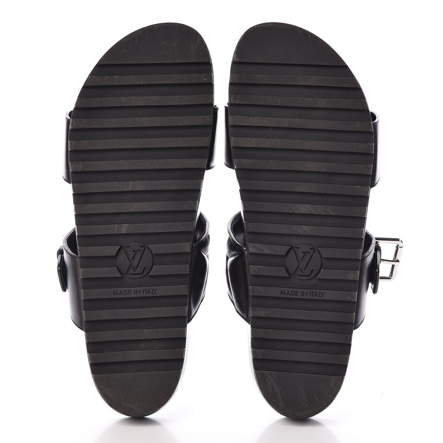 Louis Vuitton Calfskin New Wave Bom Dia Mule Sandals 39 Black 5 of 11