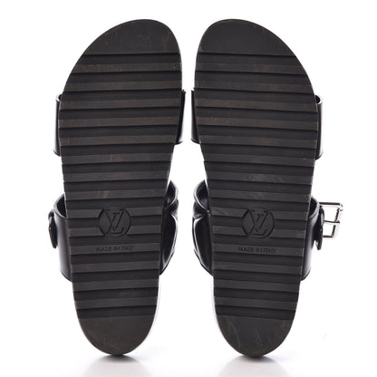 Louis Vuitton Calfskin New Wave Bom Dia Mule Sandals 39 Black 5 of 11