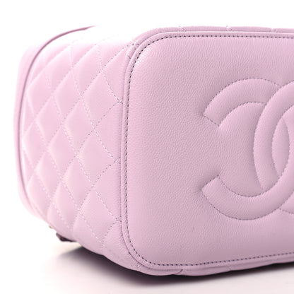 Chanel Caviar Quilted Large Vanity Pouch Light Purple 9 of 11