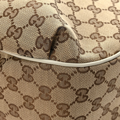 Gucci Monogram Margaux Calfskin Medium Emily Hobo Beige Ebony Mystic White 9 of 11