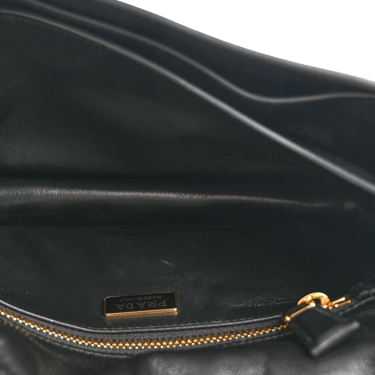 Prada Calfskin Soft Sound Charms Shoulder Bag Black 6 of 11