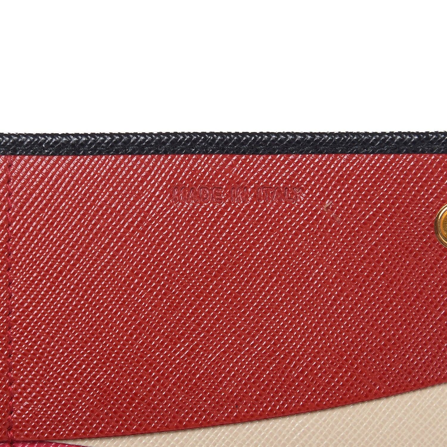 Prada Saffiano Colour Continental Flap Wallet Black 6 of 10