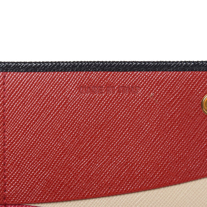 Prada Saffiano Colour Continental Flap Wallet Black 6 of 10