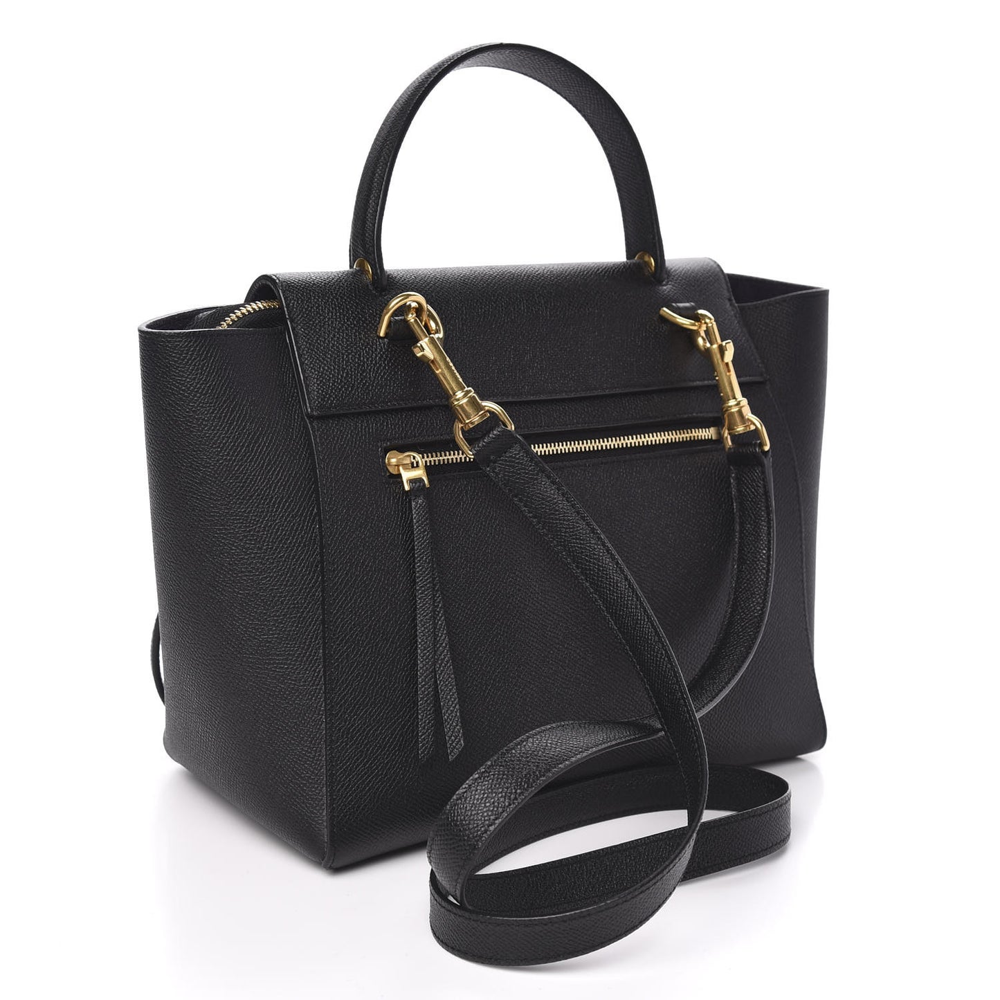 Baby Grained Calfskin Mini Belt Bag Black