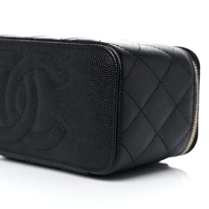 Chanel Caviar Quilted Small Vanity Case With Chain Black 8 of 10