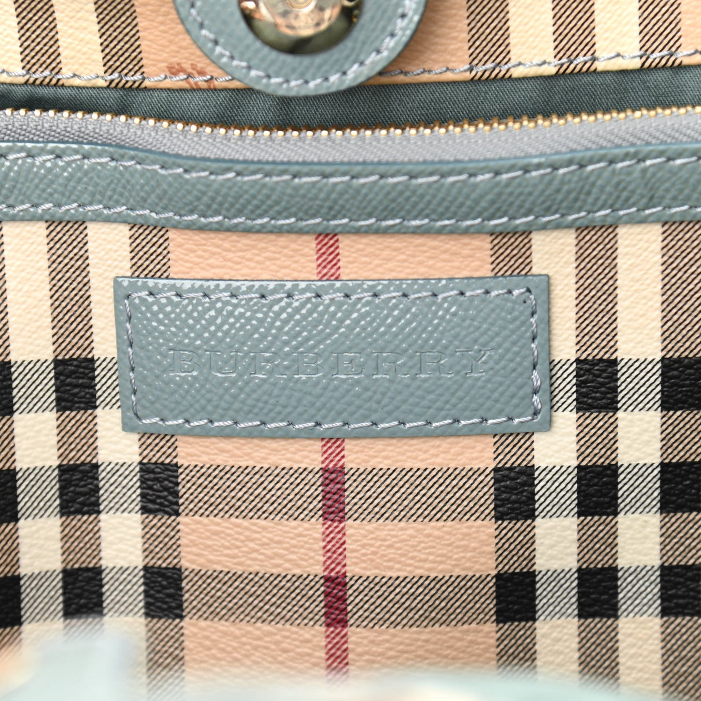 Haymarket Check Small Canterbury Tote Eucalyptus Grey