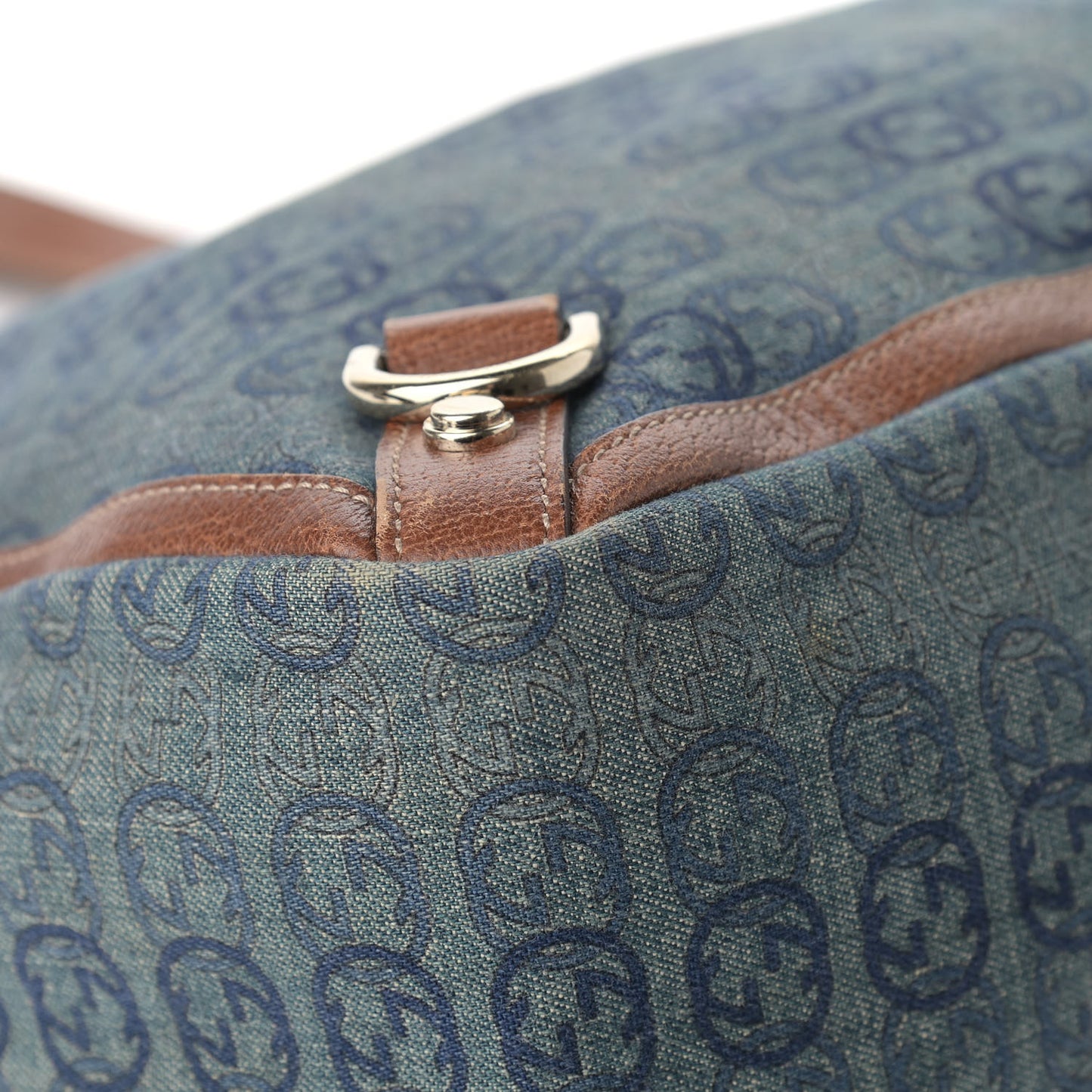Denim GG Large Abbey Tote Blue