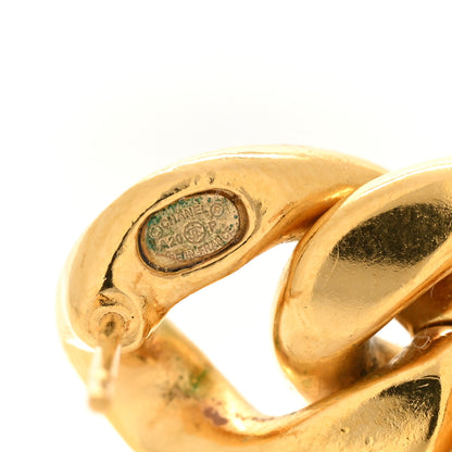 Chanel Metal CC Pick Drop Earrings Gold 4 of 4