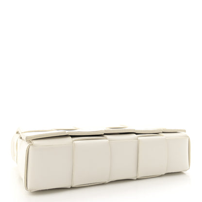 Bottega Veneta Lambskin Maxi Intrecciato Cassette Crossbody Bag White 4 of 11