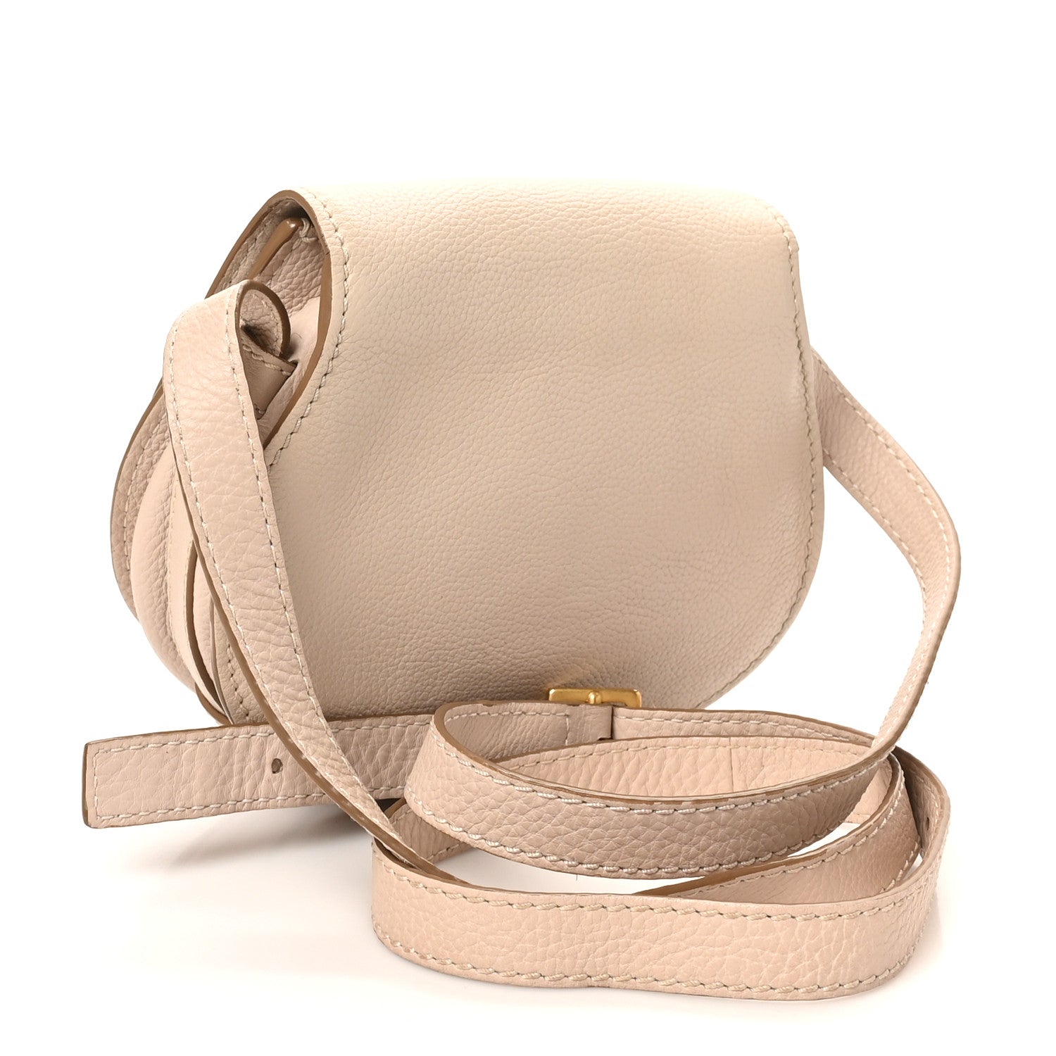 Chloe Calfskin Mini Marcie Round Crossbody Bag Root Beige 3 of 11