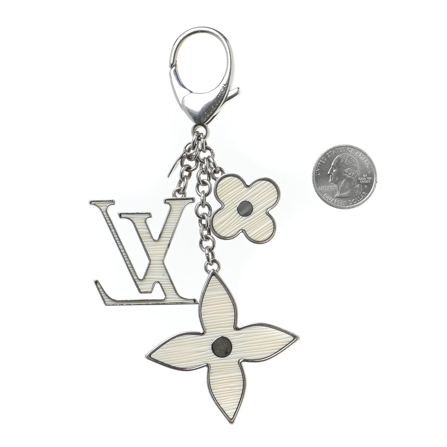 Fleur d Epi Bag Charm Ivory