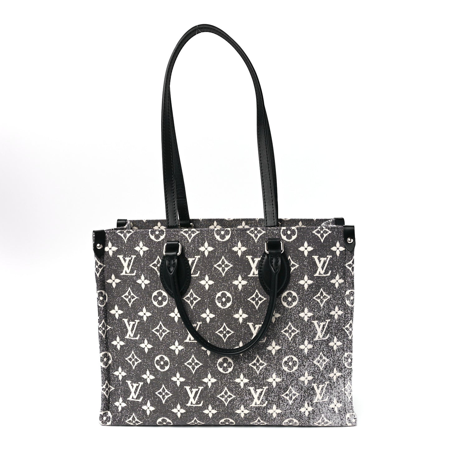 Monogram Jacquard Denim Onthego MM Black