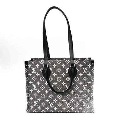 Louis Vuitton Monogram Jacquard Denim Onthego MM Black 1 of 11