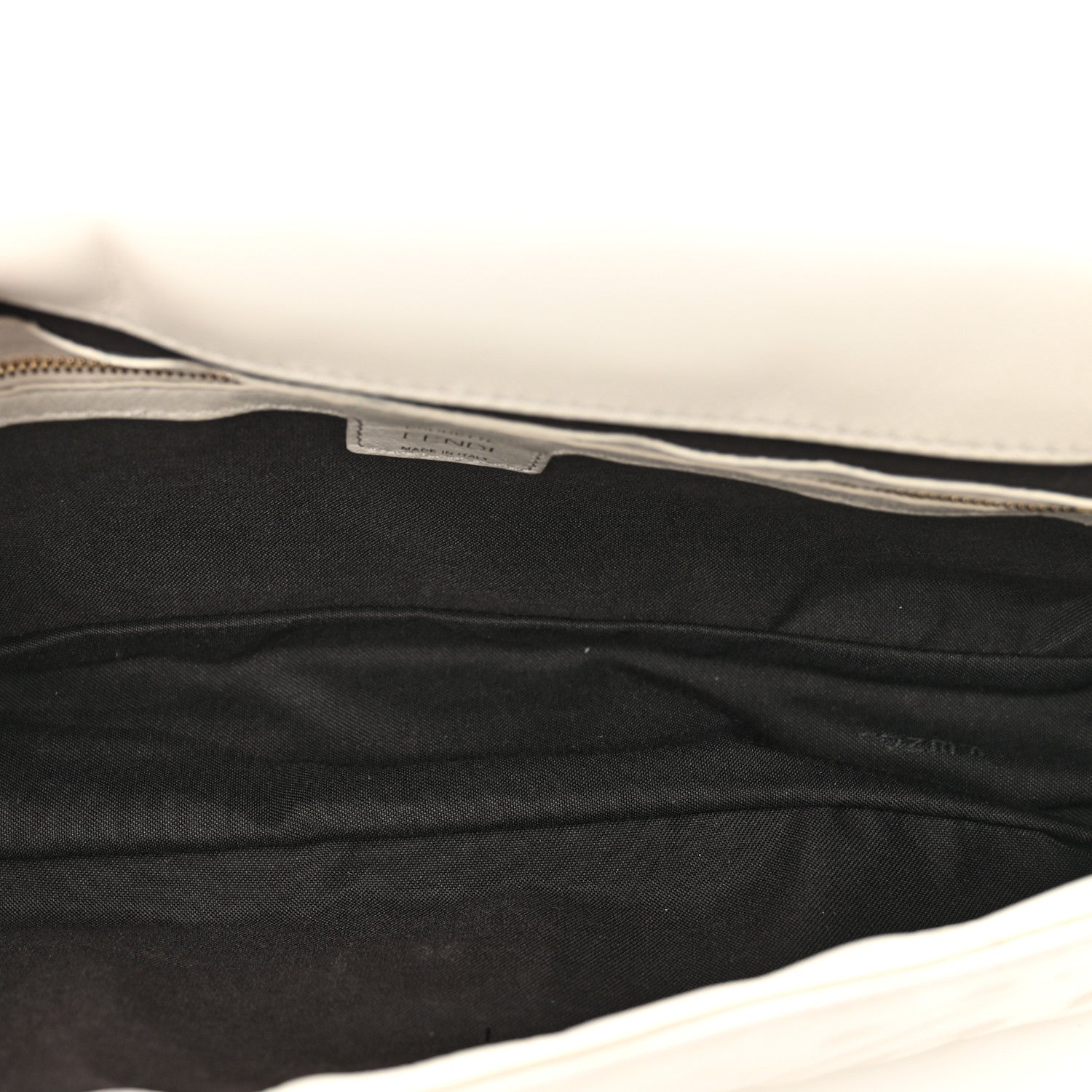 Fendi Nappa FF 1974 Embossed Baguette White 6 of 13