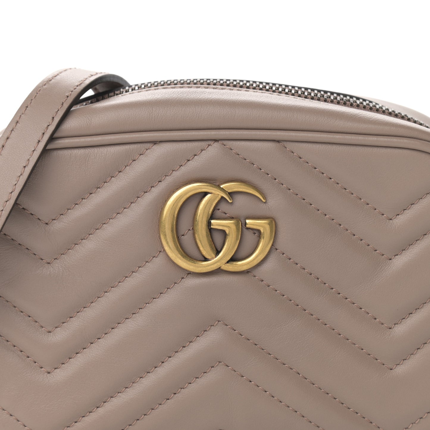 Calfskin Matelasse Mini GG Marmont Chain Shoulder Bag Porcelain Rose