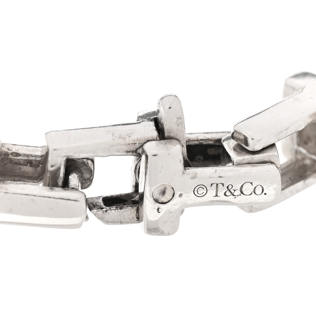 Tiffany Sterling Silver T Link Chain Bracelet 4 of 4