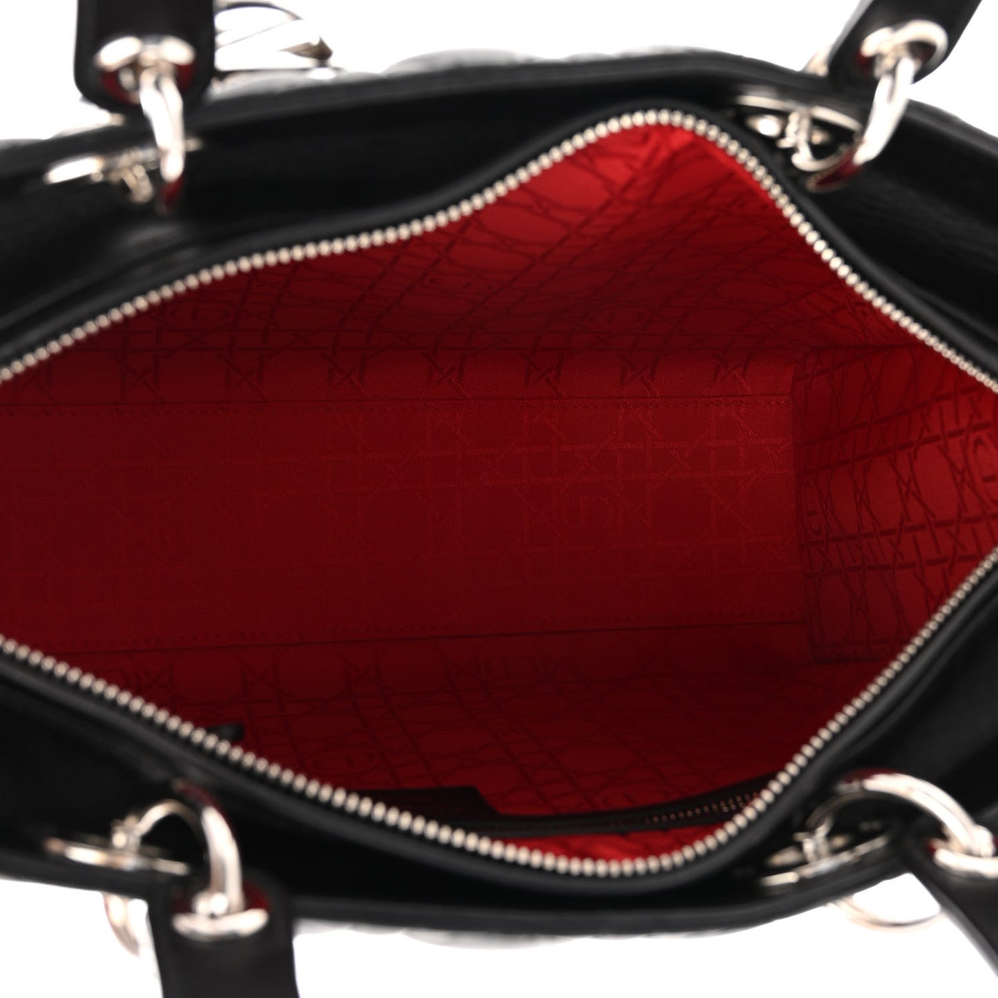 Lambskin Cannage Large Lady Dior Black