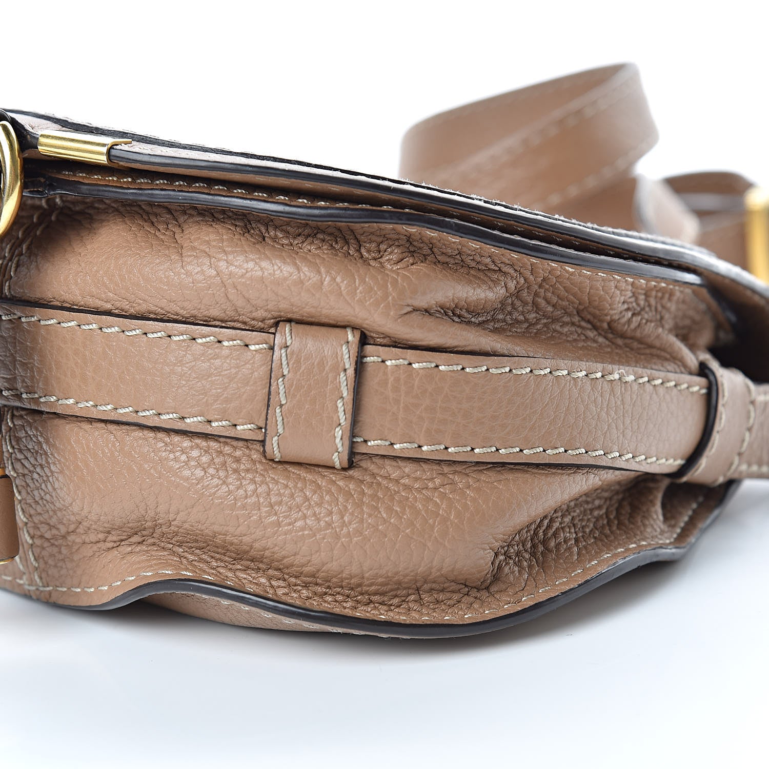 Chloe Calfskin Mini Marcie Round Crossbody Bag Nut 11 of 12