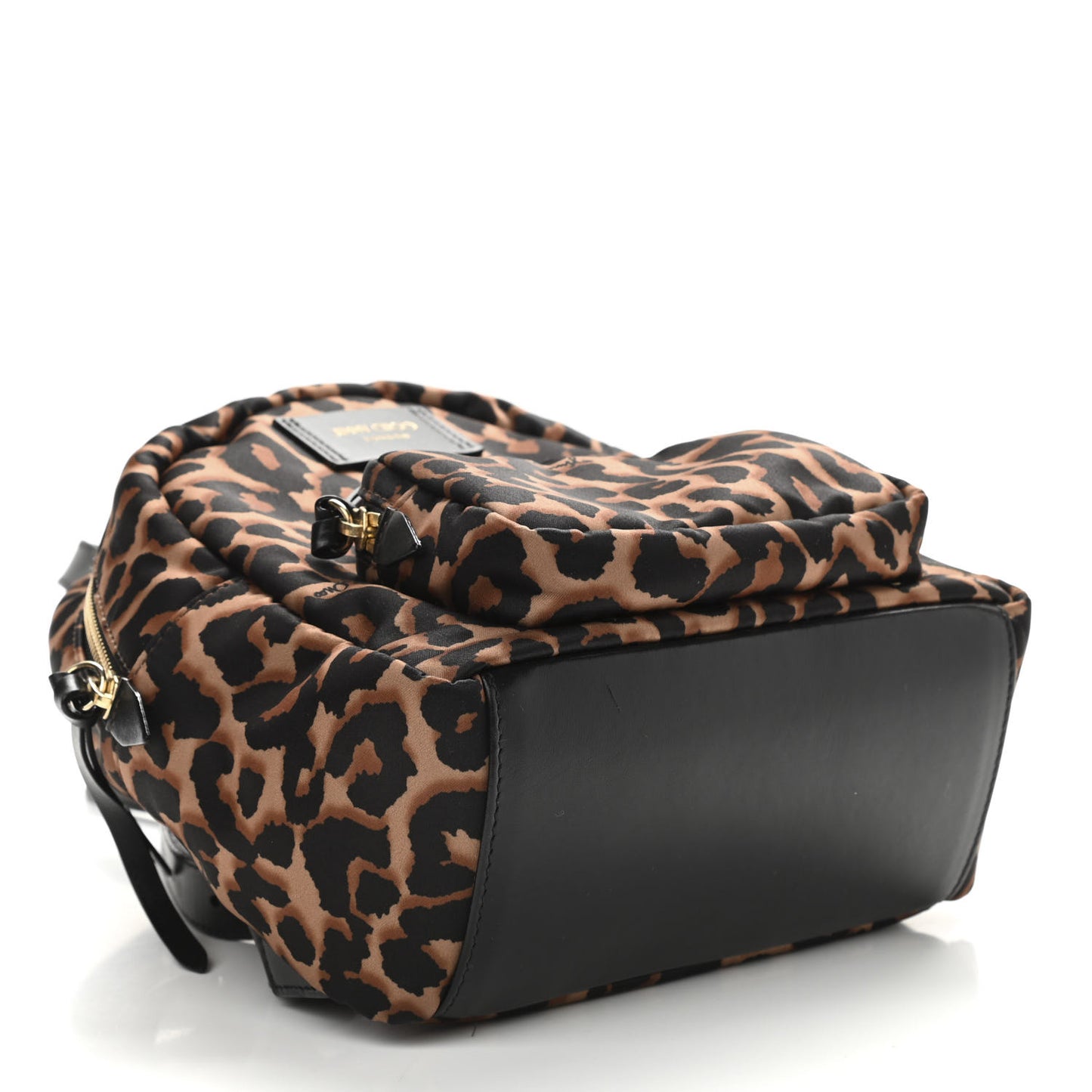 Nylon Leopard Candice Backpack Black