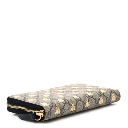 Gucci GG Supreme Monogram Bees Zip Around Wallet 4 of 7