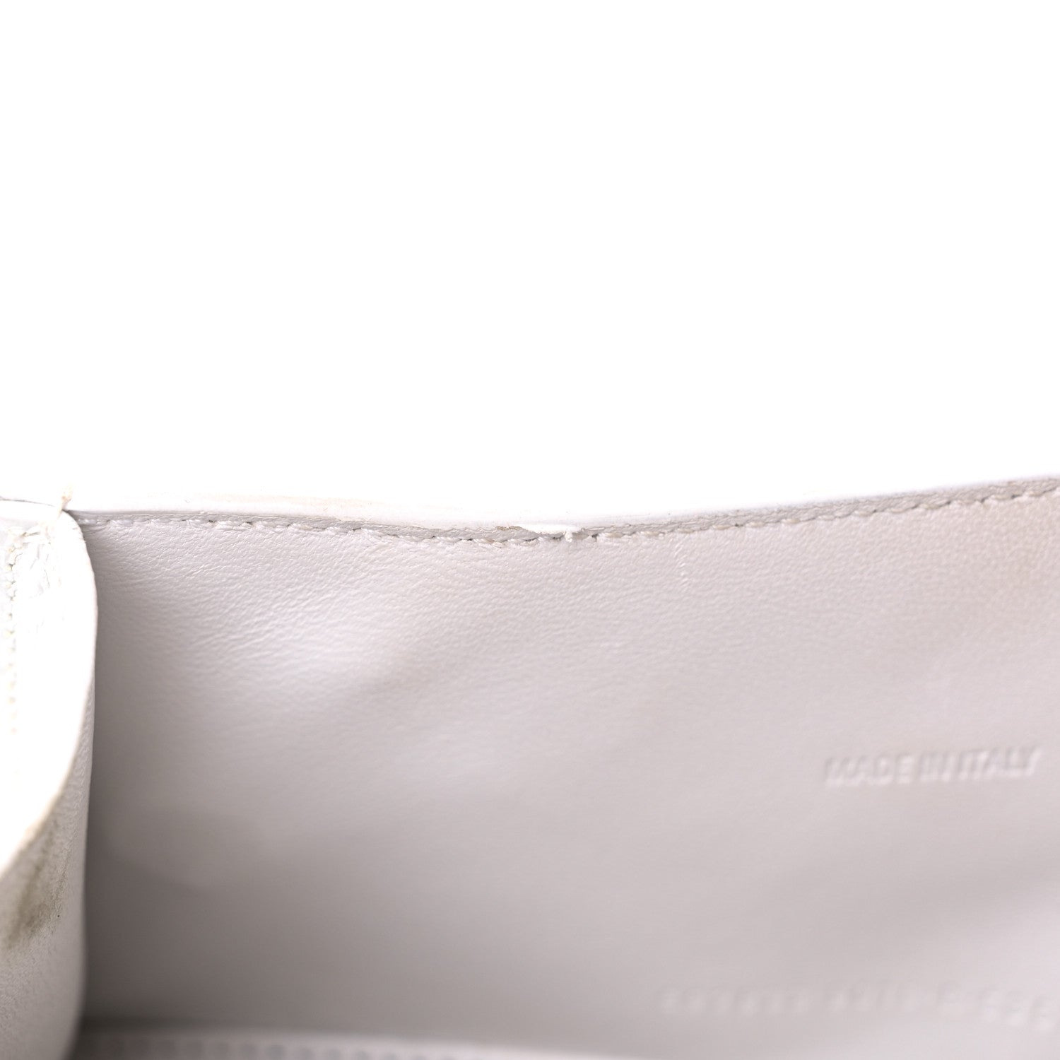 Balenciaga Shiny Calfskin Crocodile Embossed Hourglass Top Handle Bag XS White 10 of 16