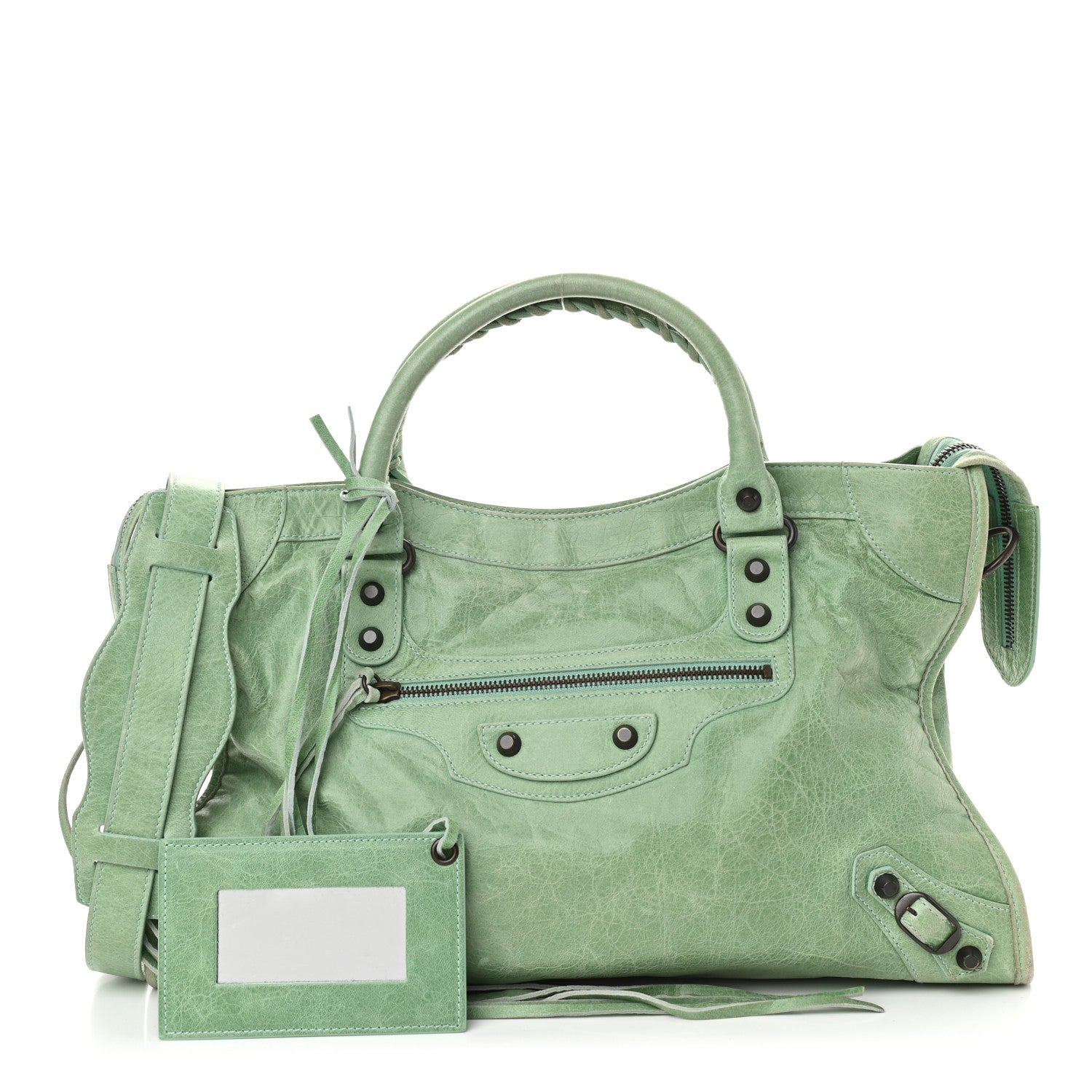 Balenciaga Agneau Classic Hardware City Vert D'eau 1 of 9