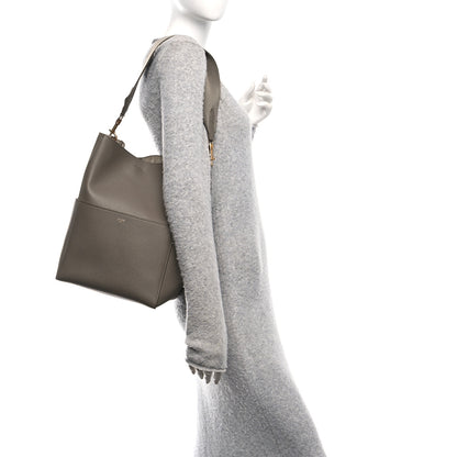 Celine Soft Grained Calfskin Sangle Bucket Bag Taupe 2 of 11