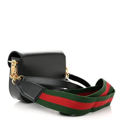 Gucci Azalea Calfskin Web Mini Horsebit 1955 Shoulder Bag Black 3 of 11